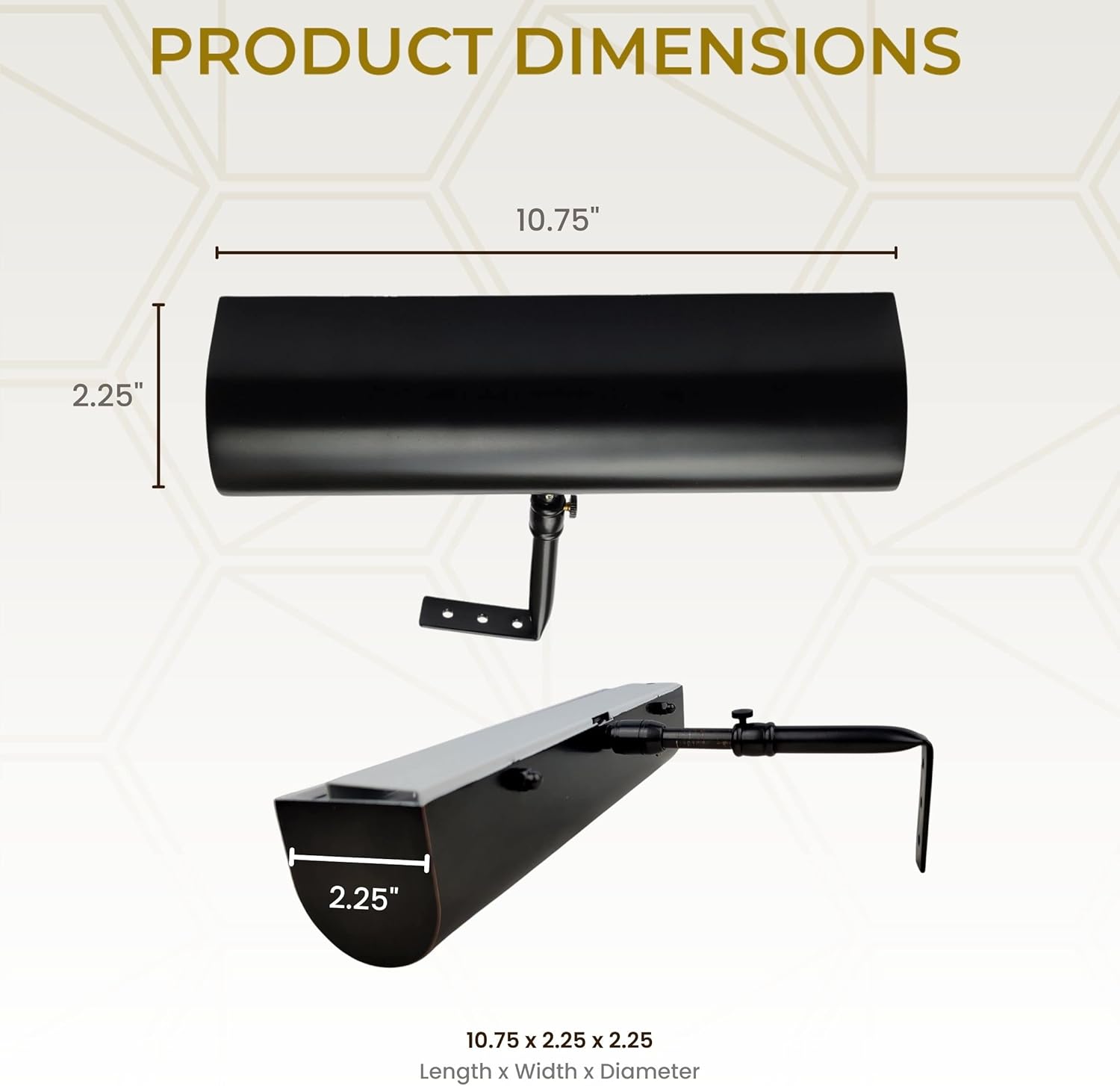 Royal Designs, Inc. Cordless Remote Control LED Picture Light, Dimmable with Timer Function, Black, 10.75 Inches