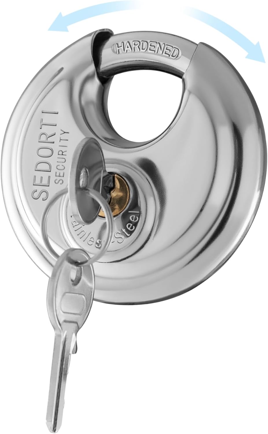 20-Pack Discus Padlocks Keyed Alike, 2-3/4 inch Wide, Stainless Steel 304 Round Lock, Waterproof and Rustproof Storage Lock with Brass Keys, Ideal for Storage Unit Gate, Outdoor, Shed, Fence