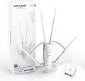 WAVLINK AC1200 Outdoor WiFi Extender, 2026 Long Range Wireless WiFi Booster with PoE, Dual-Band, 4 x 7dBi High-Gain Antennas, Support Mesh/AP/Repeater Modes, IP65 Weatherproof, Starlink Compatible