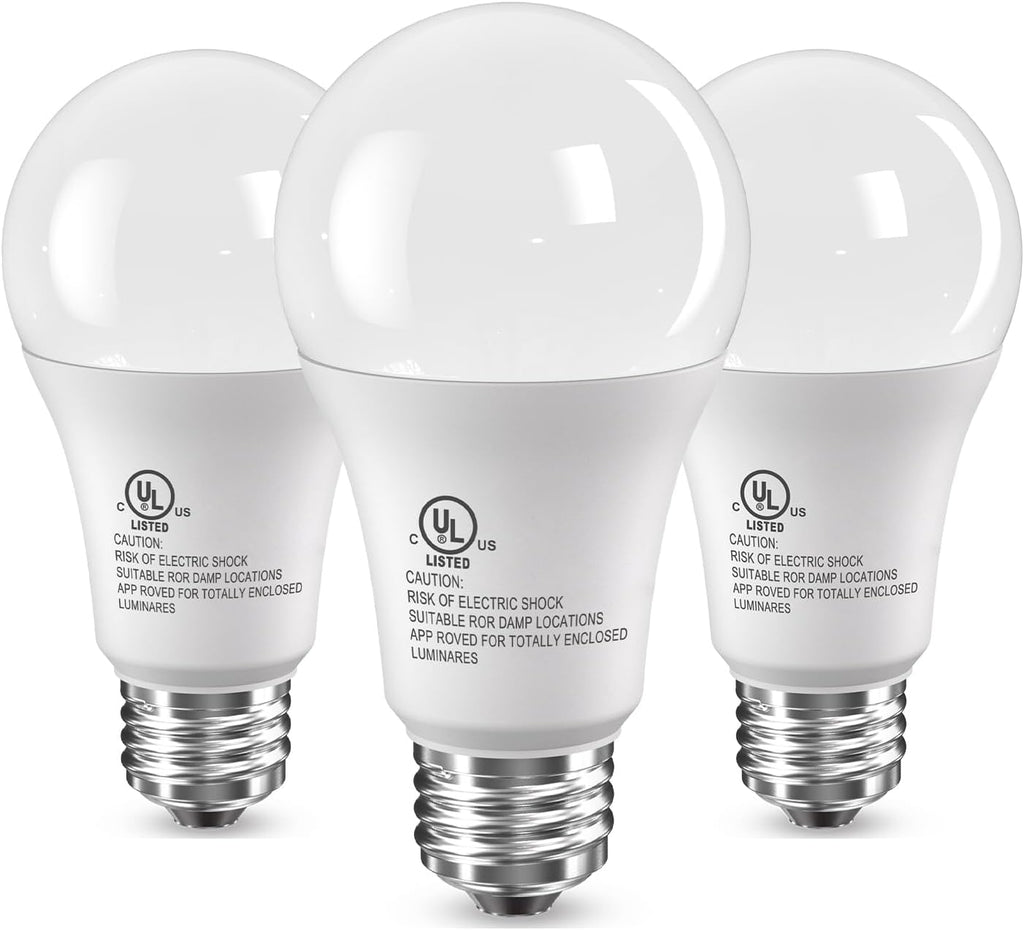 TJOY LED Light Bulbs, 100 Watt Equivalent A19, 5000K Daylight LED Bulbs, 15W Bright White Light Bulbs, Energy Saving Light Bulb with E26 Standard Base, 1500 Lumens Non Dimmable Lamp Bulb, 3 Pack