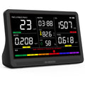 16 in 1 Air Quality Monitor Indoor 7" Display 9 AQI+7 AQI Alerts, CO2 Monitor Air Quality Tester for CO2, TVOC, PM2.5 PM1.0 PM10, HCHO Temperature Humidity AQI & Time Air Quality Meter for Home