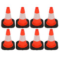 8 Pack 12 Inch Orange PVC Traffic Cones Black Base Stable Durable, Sport Training Soccer Practice Kids Safety Markers Indoor Outdoor Use (8, Orange, 12 Inch)