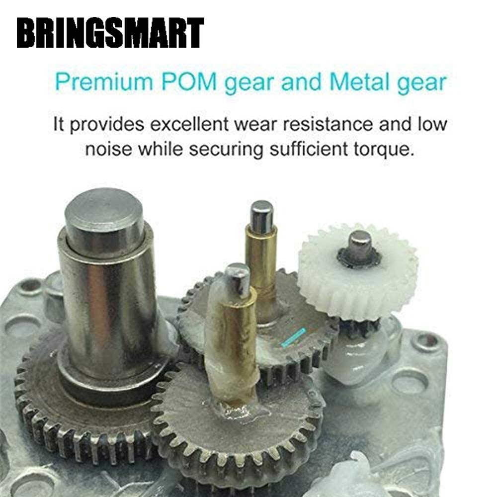 BRINGSMART 24V 5rpm DC Worm Gear Motor 70kg.cm Self-Locking Reversed Mini Turbine Geared Motor for DIY Robot Rotating Table Door Lock Curtain Machine