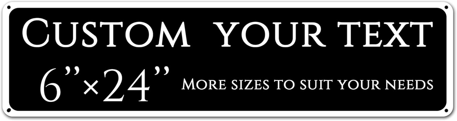 Custom Sign, custom street sign，Reflective,Aluminum Weatherproof Metal Sign Multiple Sizes, Sports field,for Office, Business, Workplace, office, Home, Delivery Signs(6 * 24 Inch)