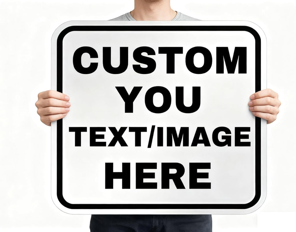 Custom Aluminum Signs – Personalized Weatherproof Metal Signs for Indoor & Outdoor Use – Multiple Sizes – Add Text/Logo – Optional Reflective & Double-Sided Printing – for Home, Business, Hazard, Garden, Door & Commercial Use (square, 24x24inch)