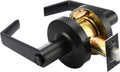 LYNN HARDWARE Commercial Door Lever Lock - Heavy-Duty Locking Door Handle, Designer Door Handles, Cylindrical Lever Lock, Non-Handed Grade 2 Door Handle, Matte Black, Privacy/Bathroom Function