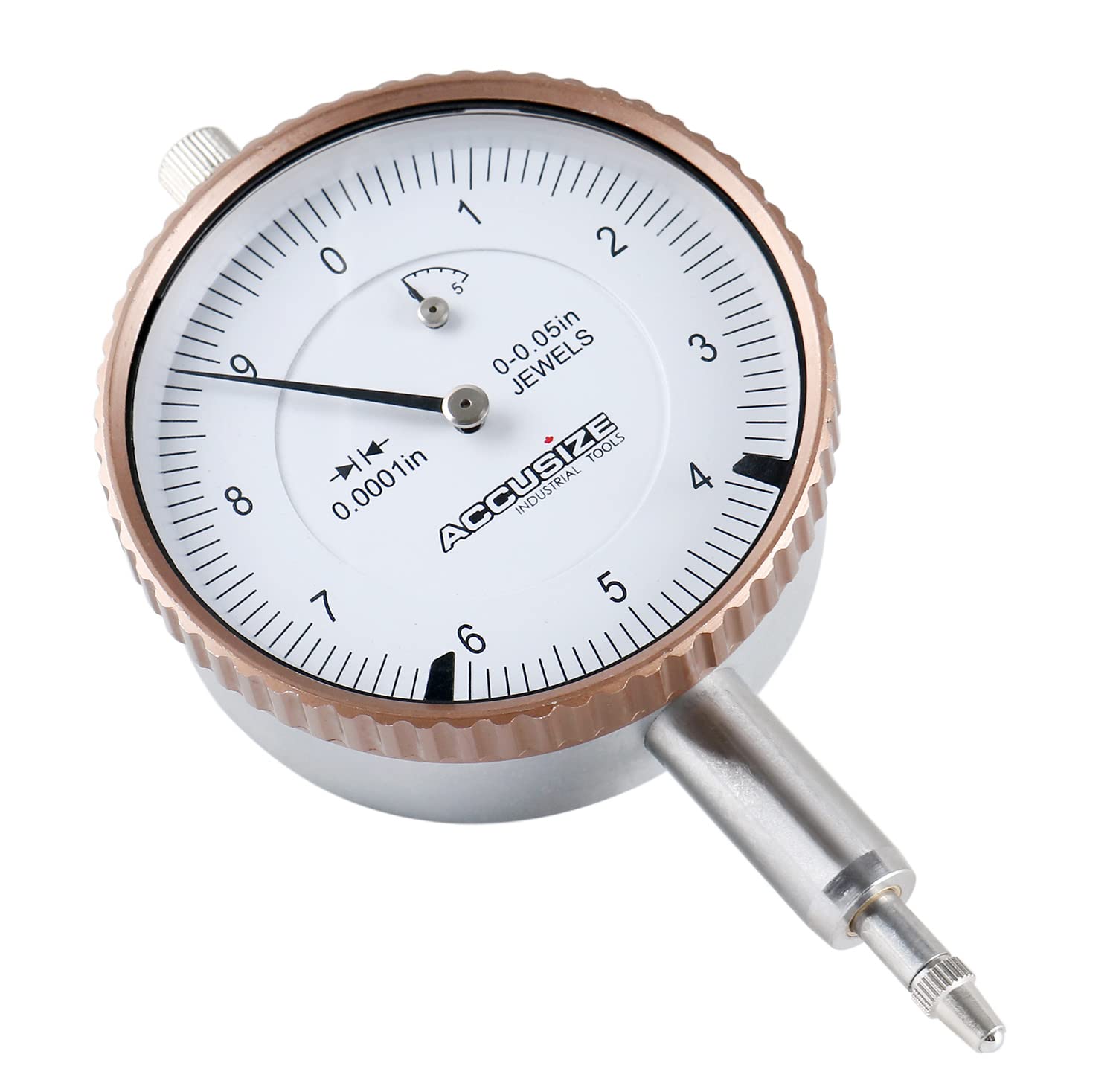 Accusize Industrial Tools Agd2 Style 0-0.05'' by 0.0001'' Dial Indicator with Lug Back, P900-S097