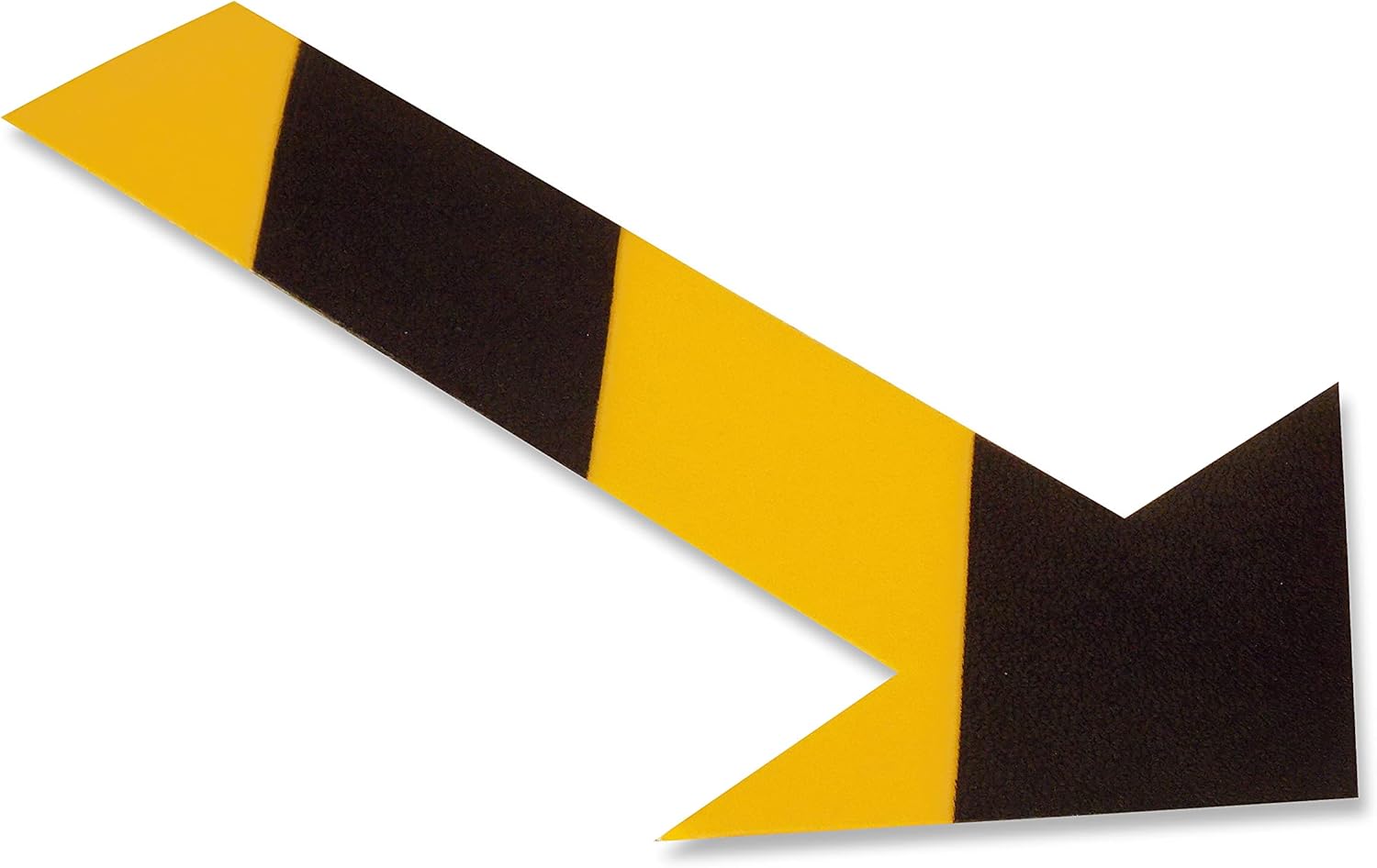 Mighty Line Solid Arrows Directional Sticker Sign Floor Marking Tape for Safety, Caution, Warning, Heavy-Duty, Peel and Stick Adhesive, Industrial Quality, Yellow and Black Chevron, 10"x6", 50 Pack
