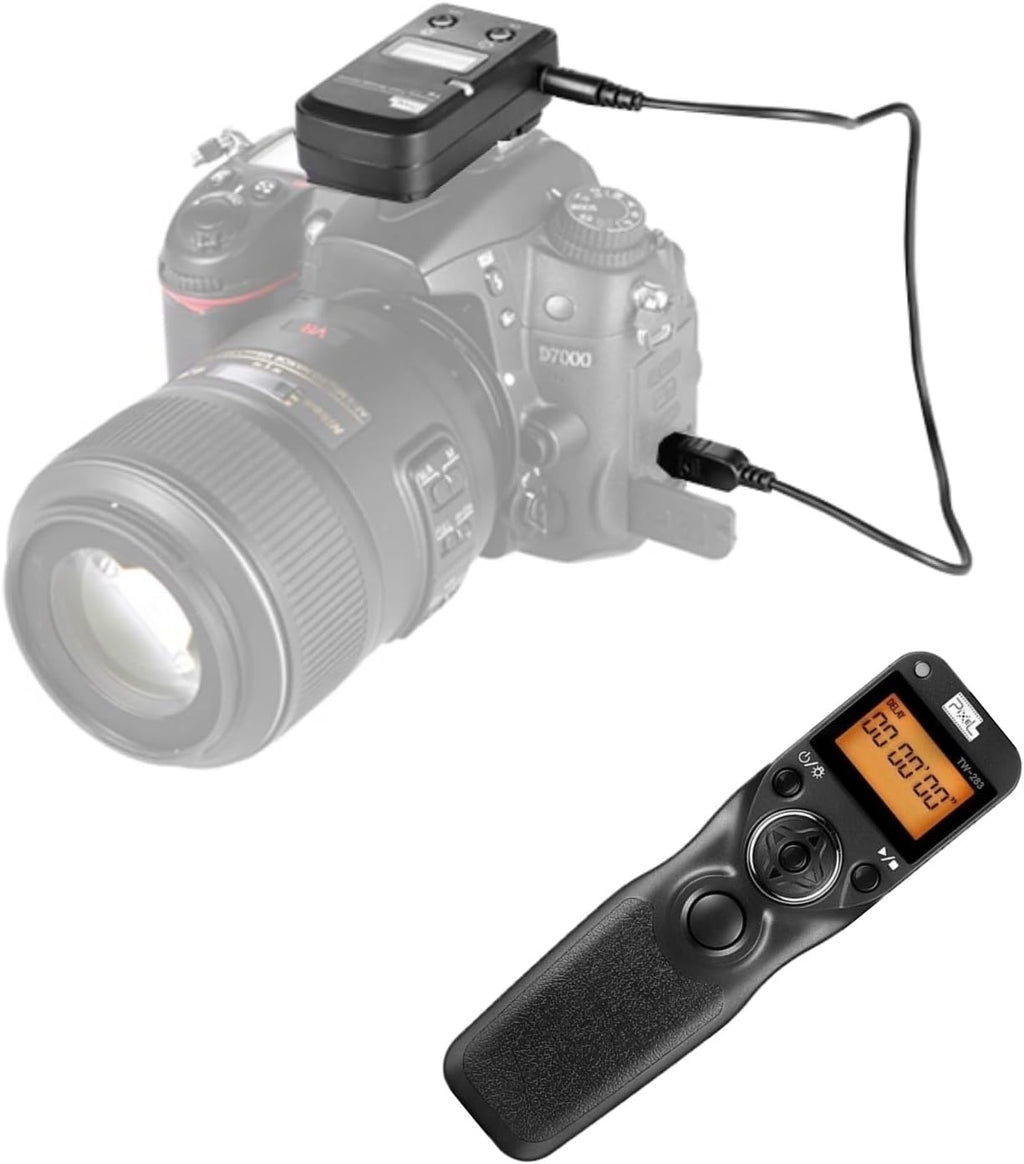 Pixel Timer Shutter Release Remote Control TW283-DC2 Remote Release for Nikon Z7 Z7II Z6 Z6II Z5 D5600 D3300 D5000 D5100 D5200 D5300 D5500 D90 D7000 D7100 D7200 D7500 D780 D610 D750 P7700 P7800