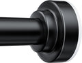 TEECK Shower Curtain Rod, 32-92 inch Adjustable Spring Tension Curtain Rod, Never Rust Anti-Slip Shower Curtain Rod for Bathroom, No Drilling, Never Collapse, Easy to Use, Black