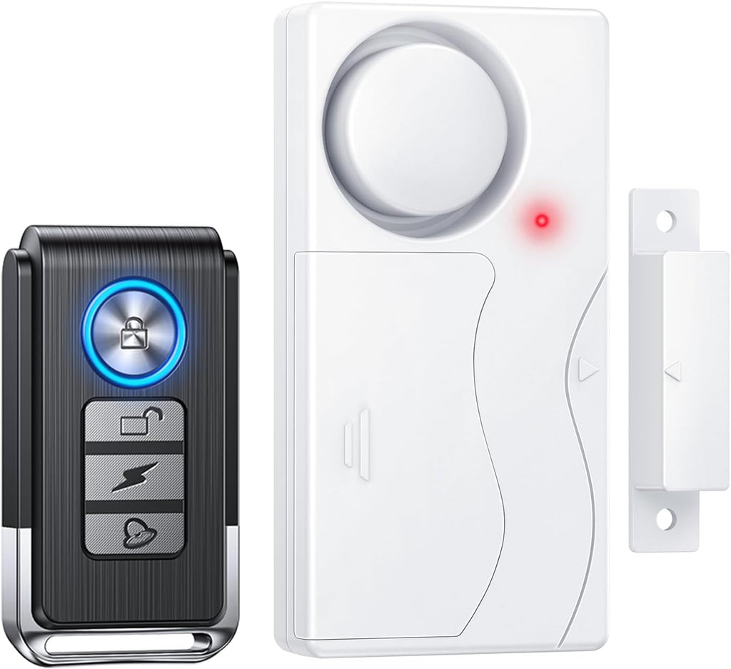 Door Chimes When Door Opens, 110dB Door Security Devices with Remote, Door Sensor, Door Alarms for Kids Safety, House Garage, Apartment, Store