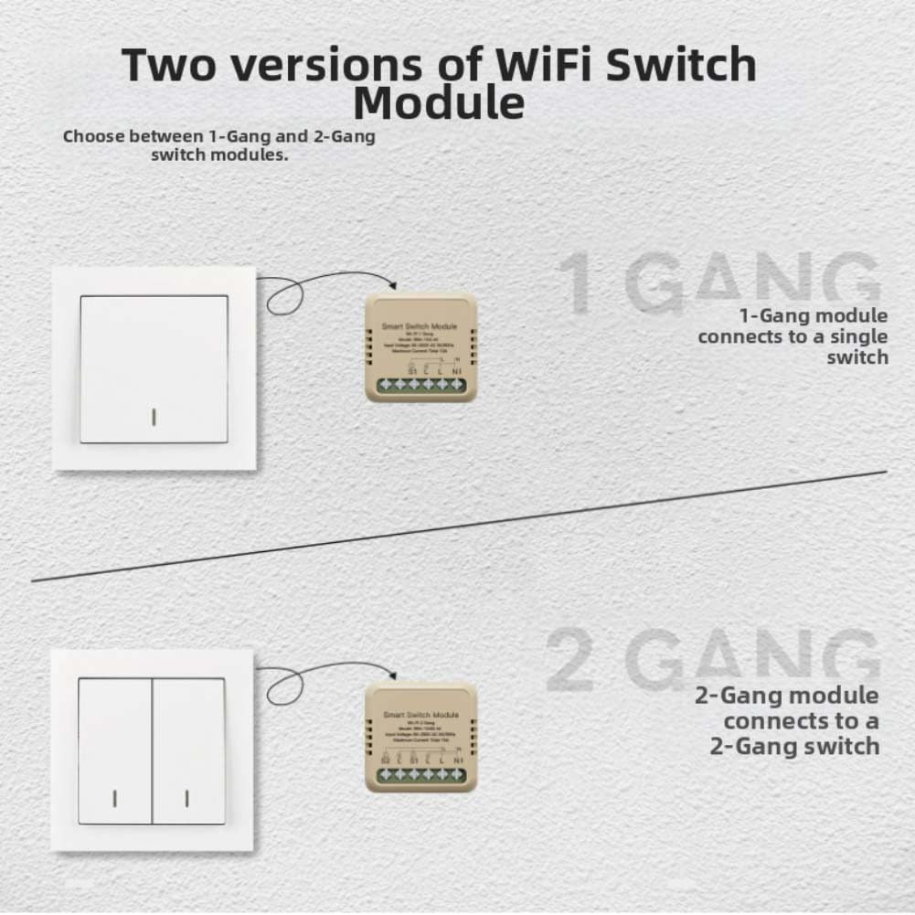 Smart Switch Matter WiFi Module Compatible With Smart Things Retrofit Dual Control Remote Operation
