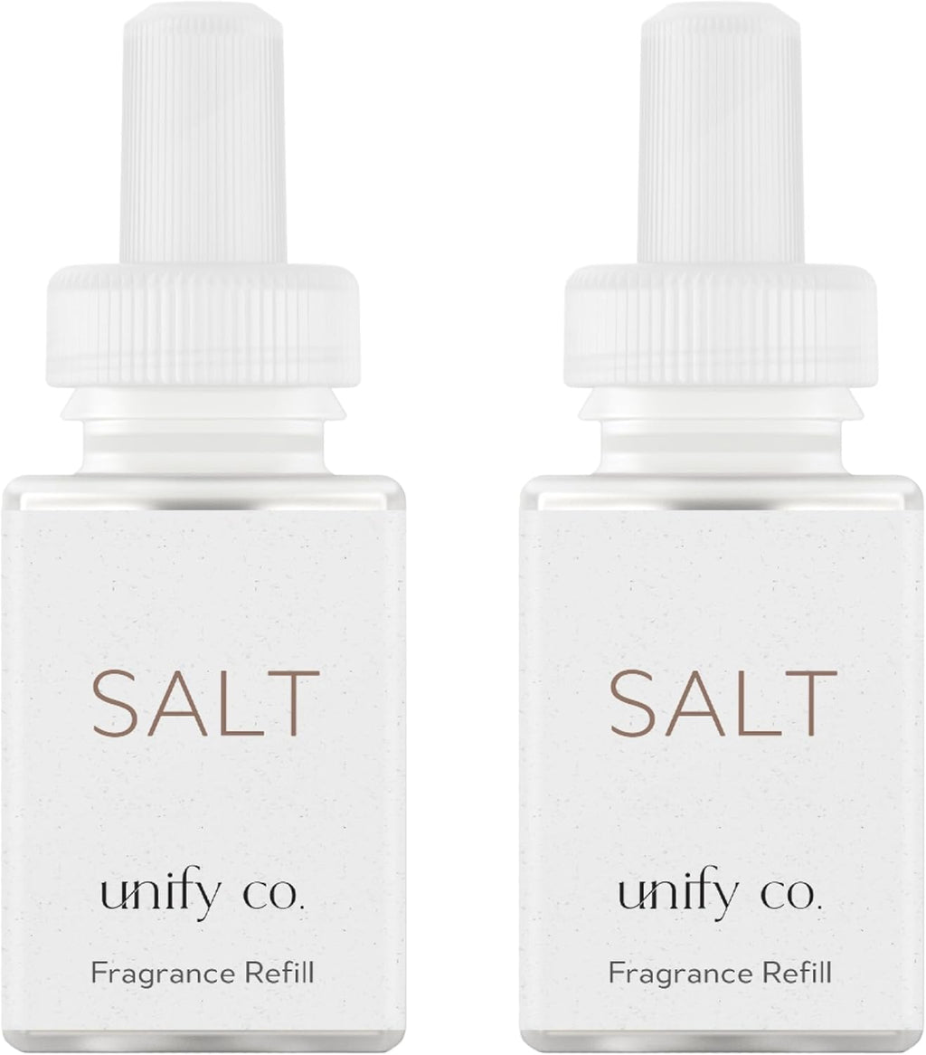 Pura & Unify Co. Home Scent Refill - Smart Air Diffuser - Up to 120-Hours of Luxury Fragrance per Refill - Home Essential - Clean & Safe Diffuser Fragrance - 2 Pack, Salt