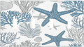 Blue Starfish Nautical Beach Conch Coastal Coral Shell Light Switch Covers Quad Toggle Electrical Faceplate 4 Gang Wall Plate Decorative Switch Plates For Kids Room Bathroom Decor