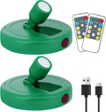 Cordless Spotlight Battery Operated, Rechargeable Plant Spot Lights, Dimmable Accent Lighting with Remote, LED Uplight for Picture Tree Painting Gallery Portrait Dartboard Art Photo, Green