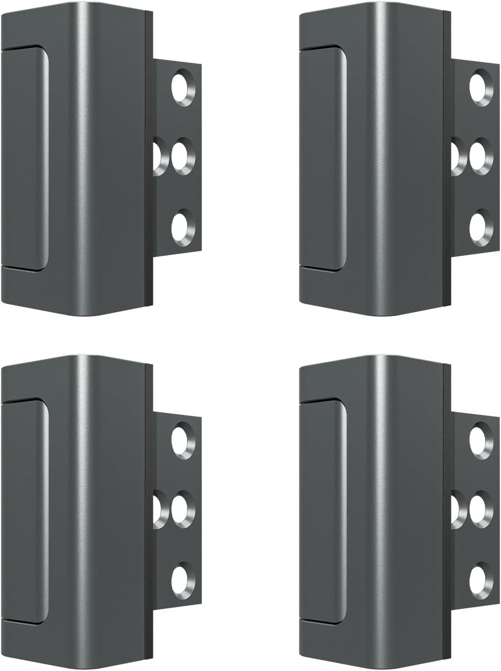 4 Pack Home Security Door Reinforcement Lock, Childproof Safety Door Lock Latch Stopper, Removable Screw-Mounted, Prevent Home Unauthorized Entry, Aluminum Construction, Withstands 800 lbs