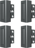 4 Pack Home Security Door Reinforcement Lock, Childproof Safety Door Lock Latch Stopper, Removable Screw-Mounted, Prevent Home Unauthorized Entry, Aluminum Construction, Withstands 800 lbs