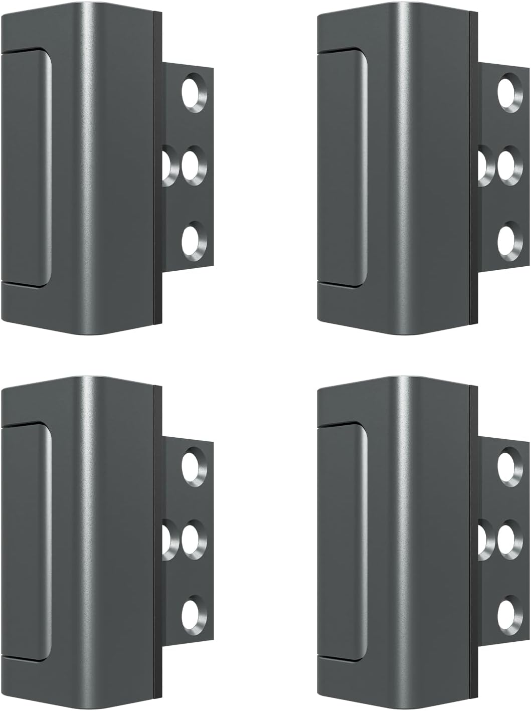 4 Pack Home Security Door Reinforcement Lock, Childproof Safety Door Lock Latch Stopper, Removable Screw-Mounted, Prevent Home Unauthorized Entry, Aluminum Construction, Withstands 800 lbs