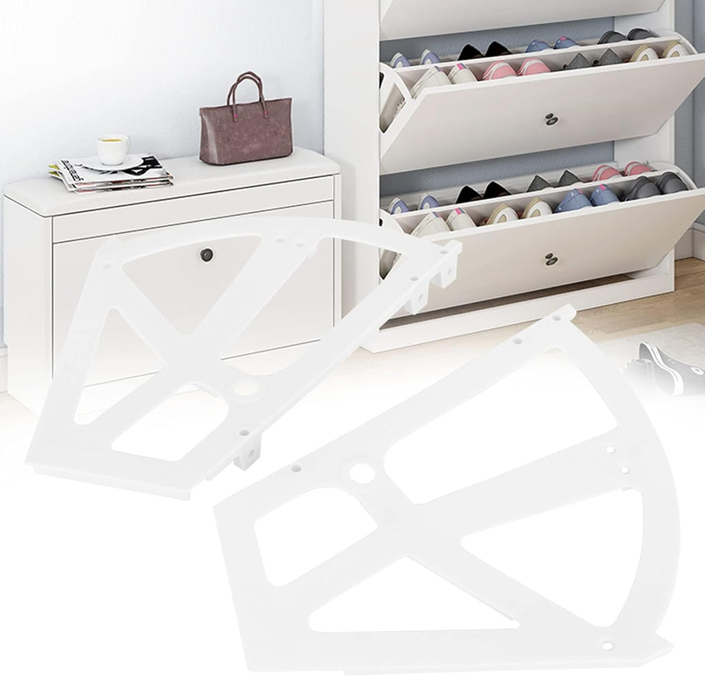 Shoe Rack Hinges, 2 Layers Shoes Drawer Cabinet Hinges Flip Frames Shoes Hollowed Home Furniture Cabinet Hinge Flip Plate Frame Turning Rack Replacement Fittings