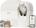 PetSnowy Self-Cleaning Automatic Cat Litter Box with Odor Control TiO2 System, Robot Litter Box with Auto-Packing, App Control, Large Cats & Multiple Cats (2025 Premium Version)