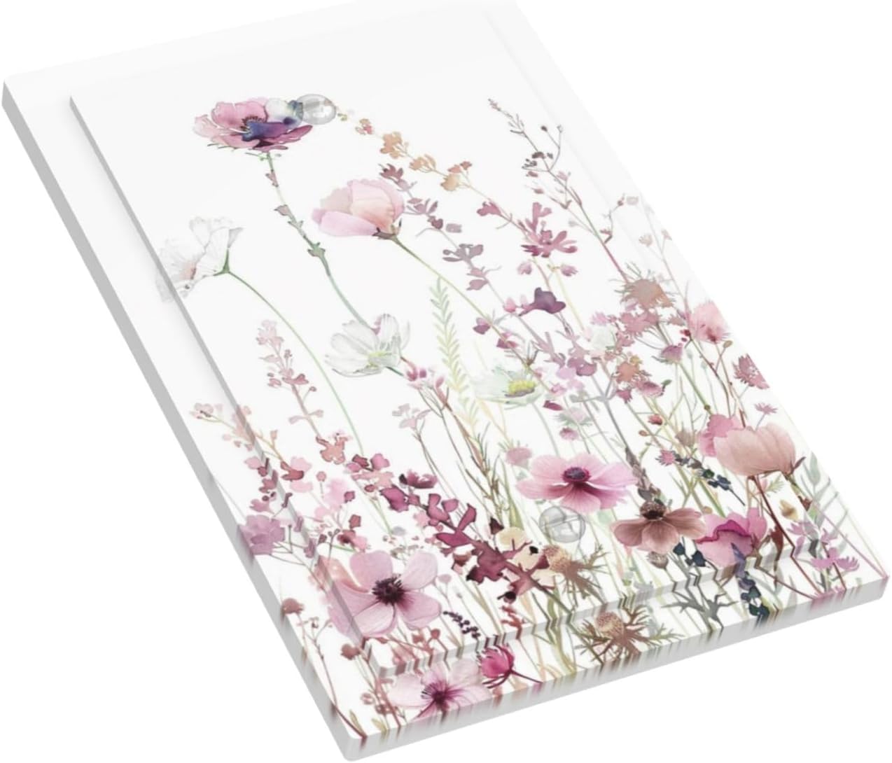 Floral Pink Watercolor Wildflowers Plant Flower Light Switch Cover Plate 1 Gang No Device Blank Electrical Wall Plates Faceplate Decorative Switch Plate Covers for Bedroom Living Room Decor