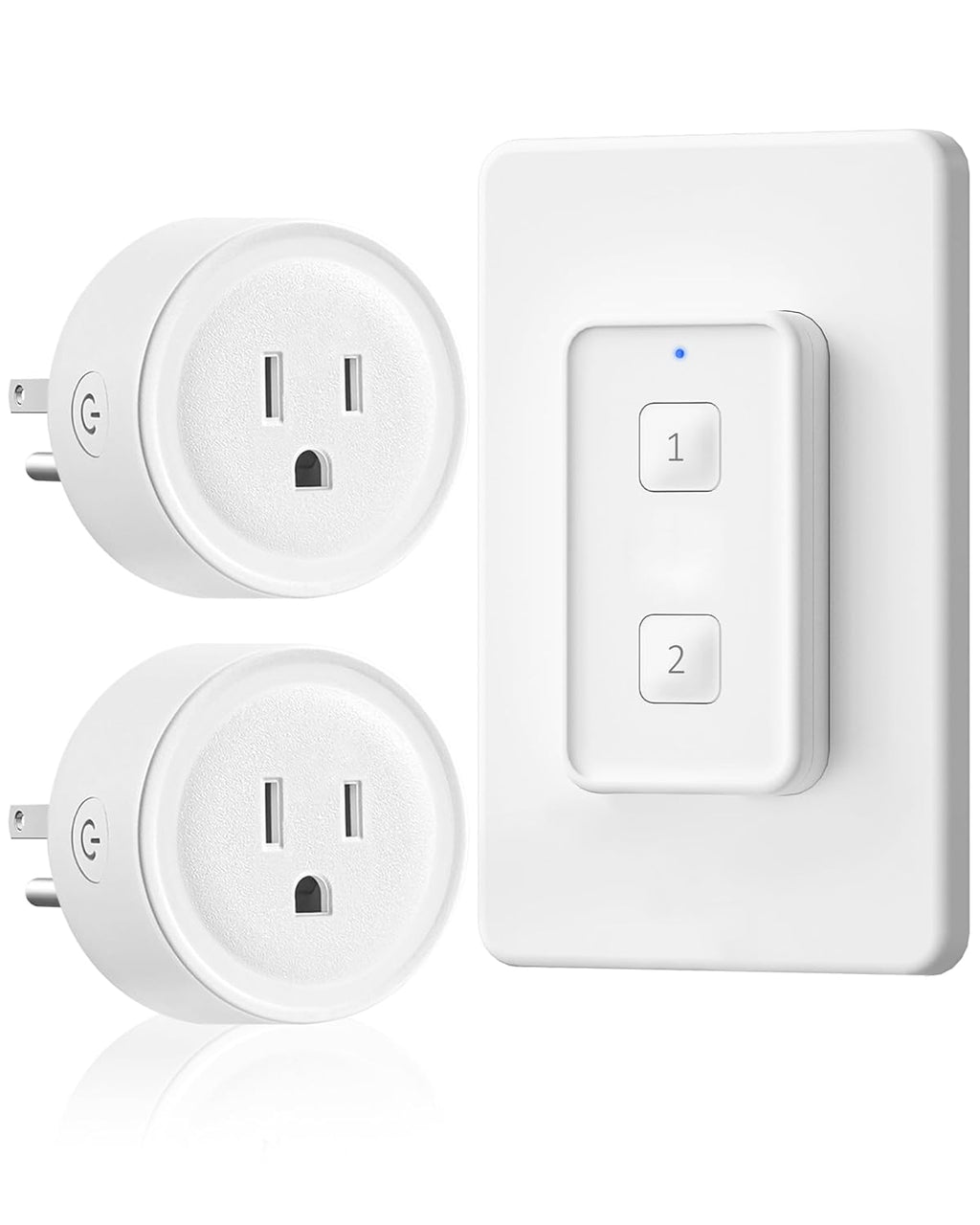 Remote Control Outlet, WILAWELS Wireless Light Switch, Expandable Remote Outlet Switch for Light, Lamps, Appliance, 100ft RF Range, FCC Listed (1 Controller + 2 Outlets) W14RC1206