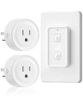 Remote Control Outlet, WILAWELS Wireless Light Switch, Expandable Remote Outlet Switch for Light, Lamps, Appliance, 100ft RF Range, FCC Listed (1 Controller + 2 Outlets) W14RC1206