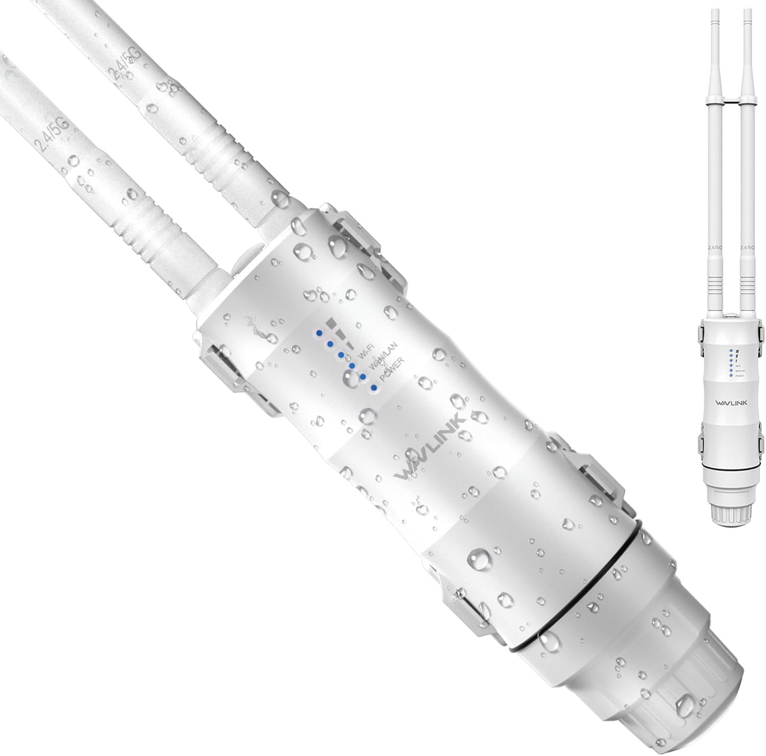 AC1200 WAVLINK Outdoor WiFi Extender, Weatherproof Outdoor WiFi Repeater Extender Signal Booster with POE, Dual Band 2.4/5GHz, Support AP/Repeater/Router Mode, for Yard/Patio/Rural Areas