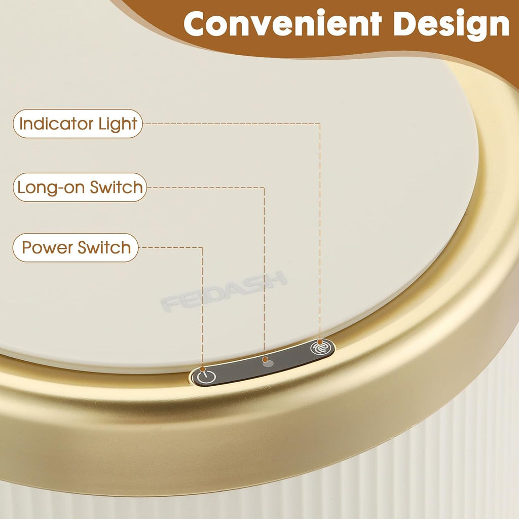 Automatic Motion Sensor Bathroom Trash Can with Lid, 3.7 Gallon Touchless Trash Garbage Bin Large Trash Cans Trashcan -White