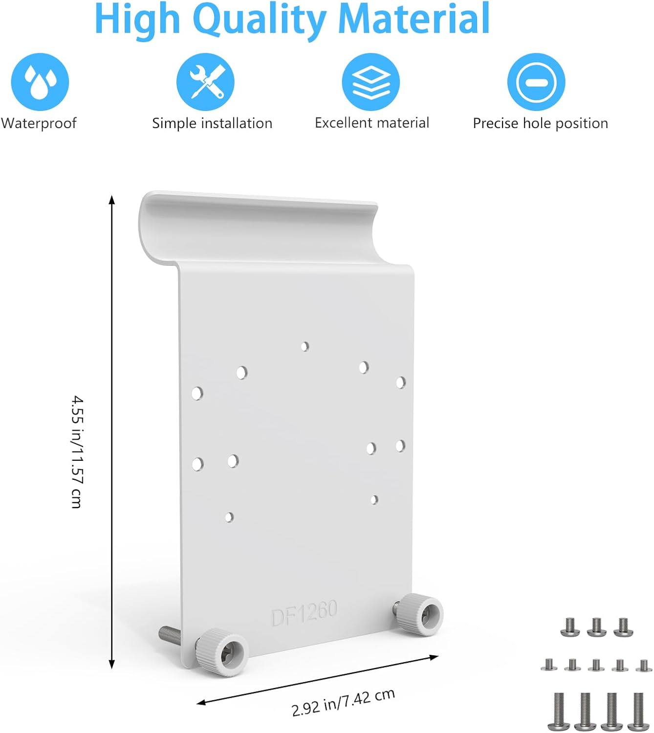 Universal Vinyl Siding Mount Compatible with TP-Link Tapo C246D/C236/C216/C217/C113/C420/C400/C400 Kit/C460 Cameras (White)