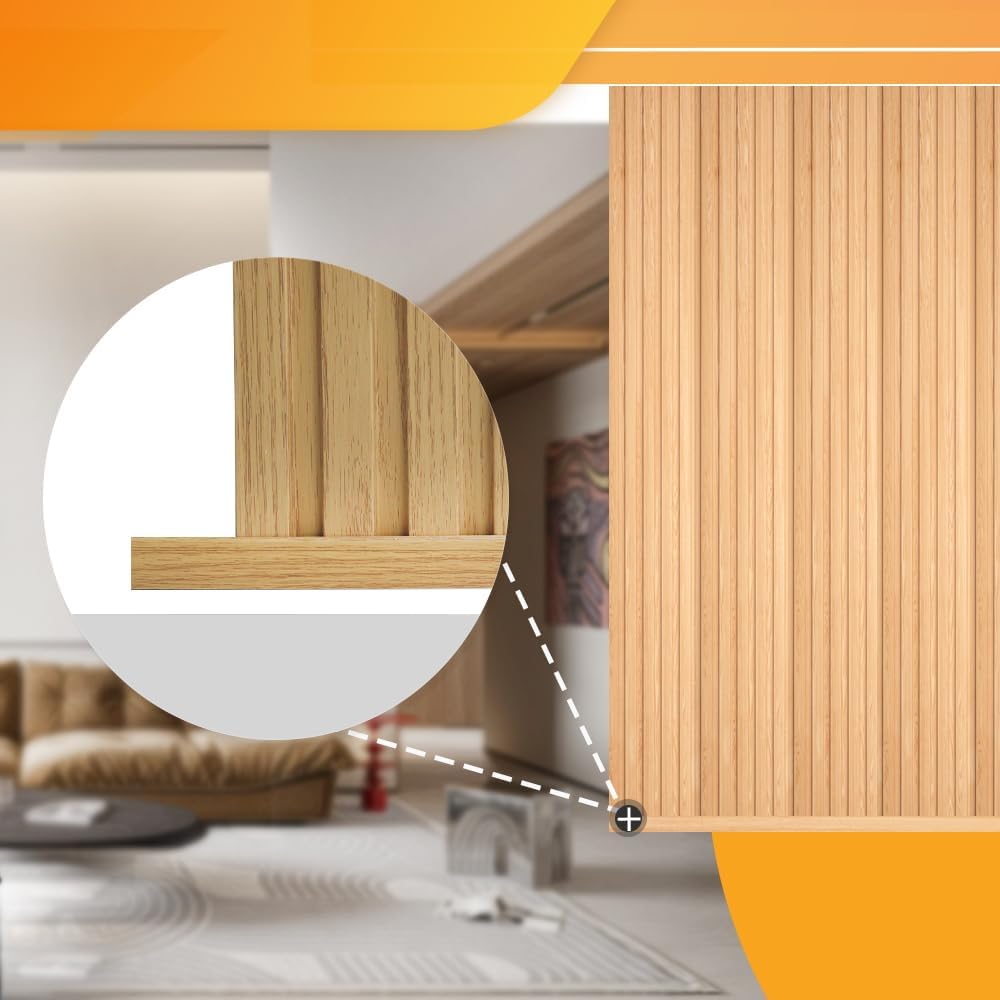 OUZUGIE 8-Pack 57 Inches, WPC Slat Wall Panel Trim,Corner Guard for Low Grille (Oak)