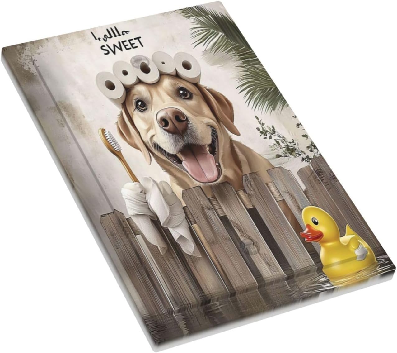 Funny Dog Rustic Farmhouse Wooden Fence Labrador Light Switch Cover Plate 1 Gang No Device Blank Electrical Wall Plates Faceplate Decorative Switch Plate For Kids Room Bathroom Decor