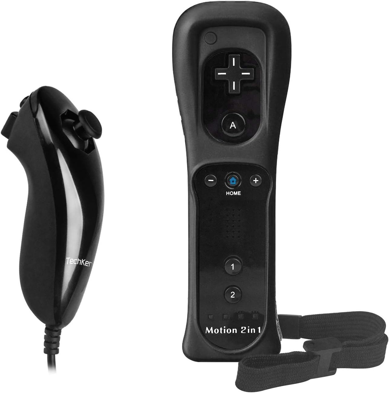 Motion Plus Wii Controllers 2Packs with Nunchucks, Wii Remote Controllers Compatible for wii and Wii U with Built in Motion Plus