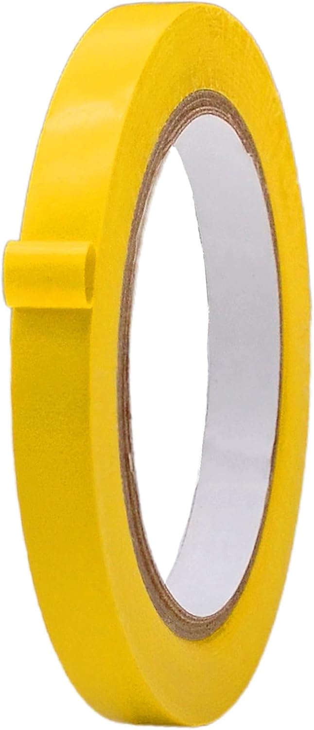 MAT Vinyl Marking Tape Yellow - 1/2 inch x 36 yds. for Safety Floor Marking (School Gym, Restaurants, Warehouse), Dance Floor Splicing, Pinstriping Cars & Boats