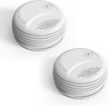 2 Pack Wireless Smoke Detectors for Home,Photoelectric Wireless Fire Alarms 10 Year Battery Powered Design (not Included),Portable Operated for Travel,Attic Fire Alarm Universal RV Smoke Detector