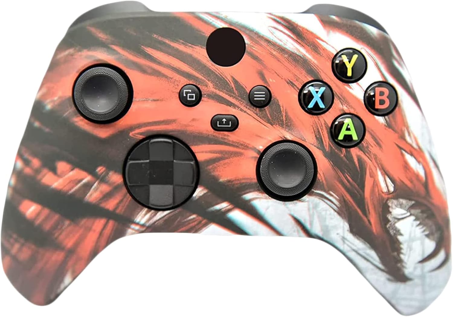 Hand Airbrushed Fade Custom Controller Compatible with Xbox Series X/S & Xbox One (Series X/S Red Dragon)