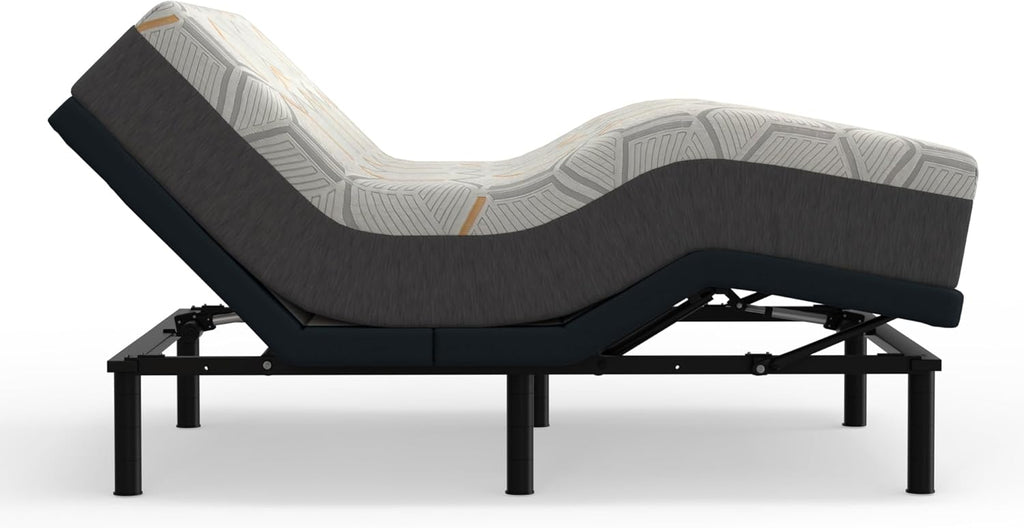 Blissful Nights e4 King Adjustable Bed Base Frame with 12" Medium Firm Copper and Gel Infused Memory Foam Mattress