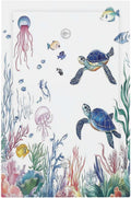 Blue Sea Turtle Ocean Fish Octopus Coral Light Switch Cover Plate 1 Gang No Device Blank Electrical Wall Plates Faceplate Decorative Switch Plate For Bathroom Kids Room Decor