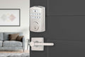 BRINKS Security Door Locks, High-Security Keyless Entry, Smart Electronic Door Lock with Deadbolt, Up to 50 Codes, Automatic Locking (Deadbolt & Passage Lever, Satin Nickel)