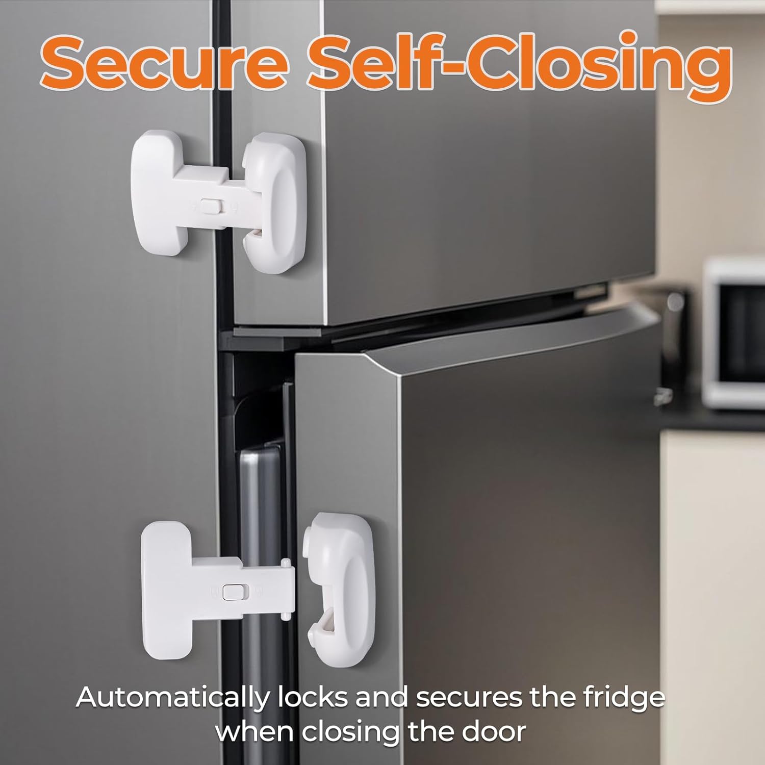 Refrigerator Fridge Door Lock for Kids Child Safety Locks for Doors Freezer Door Lock Easy to Install Keep Door Closed Child Proof Refrigerator，Freezer Door Lock 1 pack, White