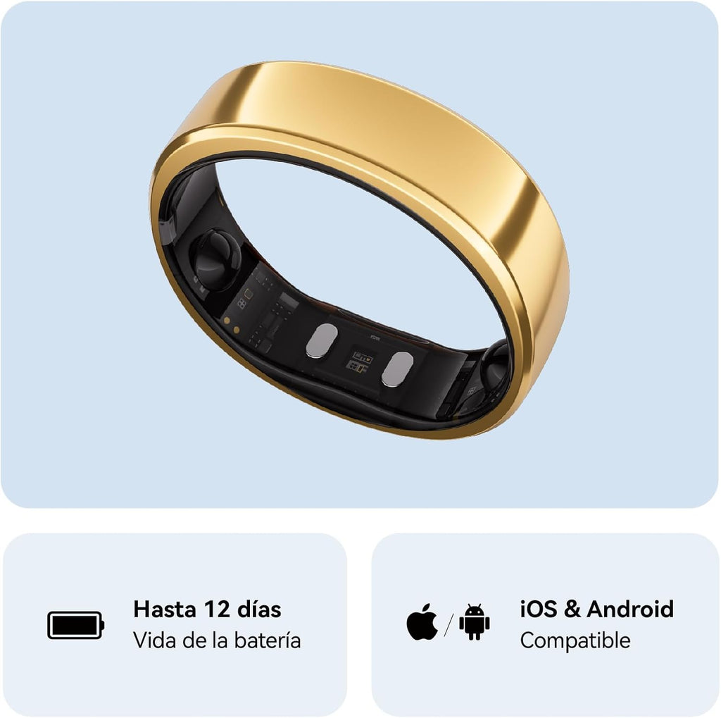 RingConn Gen 2, World’s First Smart Ring with Sleep Apnea Monitoring, No APP Subscription, 12-Day Battery Life, Stress/Heart Rate/Women's Health Tracker, Android & iOS Compatible (Rose Gold, Size 14)