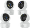 EVERSECU Smoke & Gas Detection Home Security Camera with Sound Alarm & Real Time Alert, Humanoid Auto Tracking, 2 Way Audio, Night Vision, Compatible with Alexa, Baby Monitor/Elder/Pet Camera(4pack)