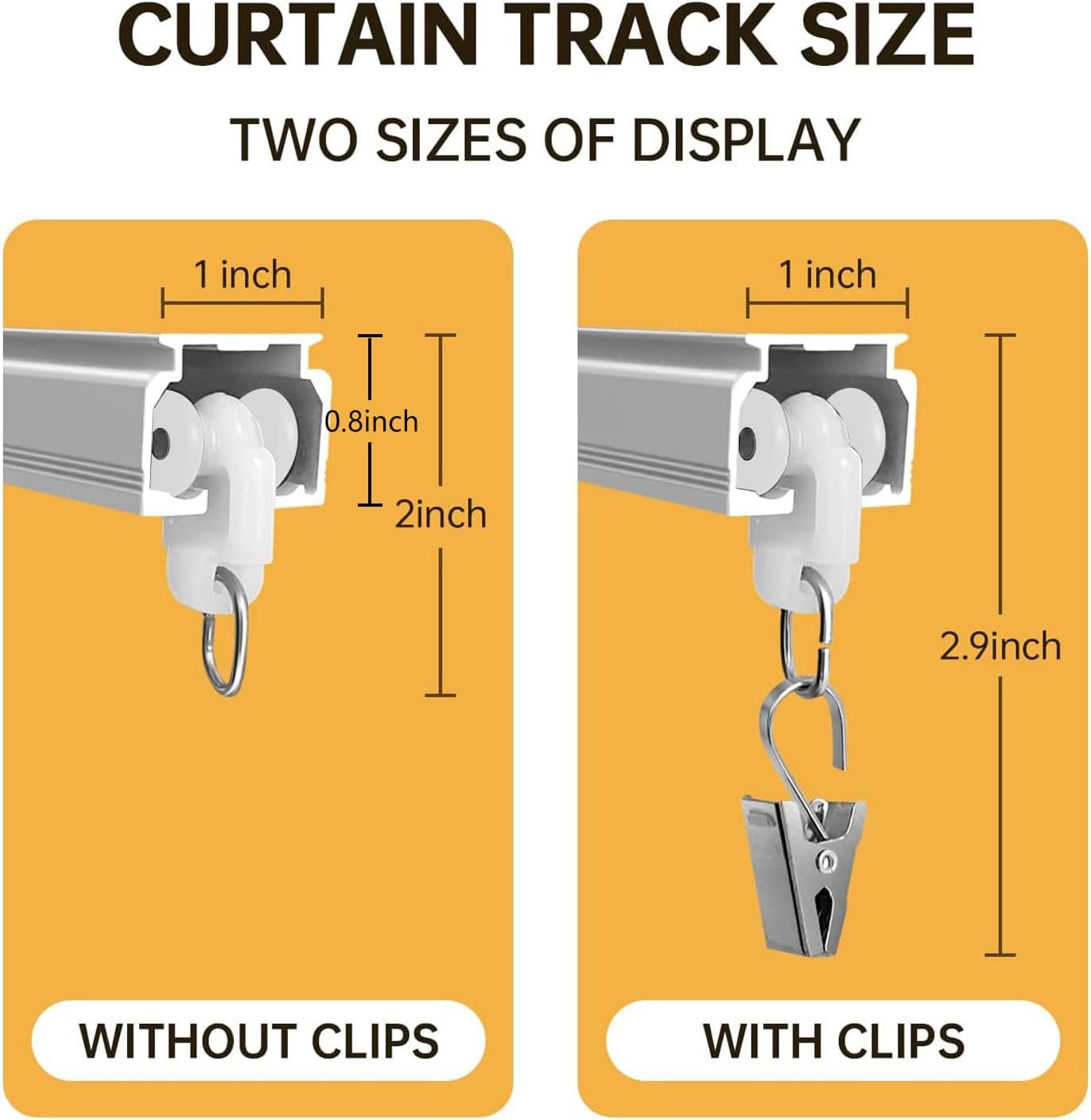 Curtain Tracks Ceiling Wall Mounted Heavy-Duty Curtains Rails Room Divider Track for Living Bedroom Shower White 3ft To 6ft