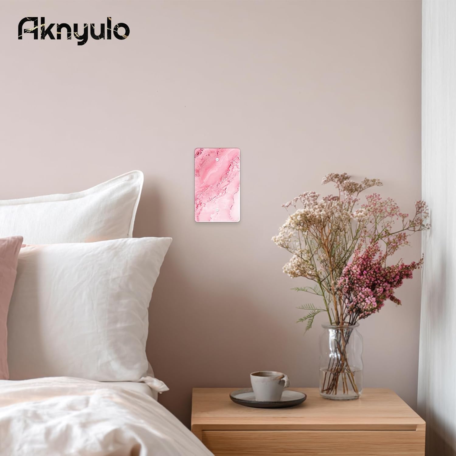 Abstract Pink Marble Design Acrylic Wall Plates Blank Wall Plate Light Switch Cover Plate Blank Wall Plate Decorative Acrylic Light Switch Cover