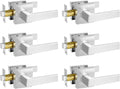Square Passage Door Lever, Heavy Duty Interior Door Handles for Hallway& Closet Non-Locking Door Knob in Satin Nickel Keyless Door Lockset for Right & Left Side Door, 6 Pack