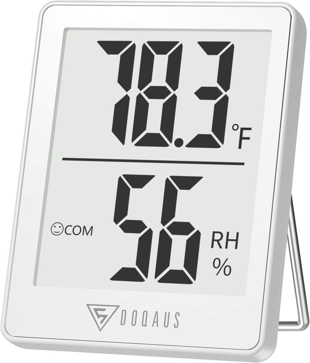 DOQAUS Digital Hygrometer Indoor Thermometer Humidity Gauge Room Thermometer with 5s Fast Refresh, Accurate Temperature Humidity Meter for Home, Office, Babyroom, Greenhouse (White)