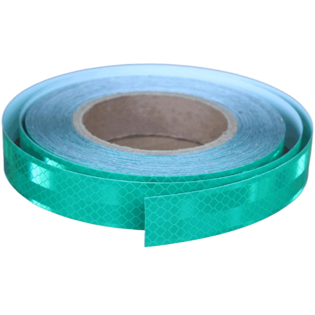 Non Fading Reflective Tape Green Outdoor Waterproof 1 inch, High Visibility Warning Industrial Marking Tape, Safety Stickers (68 feet)