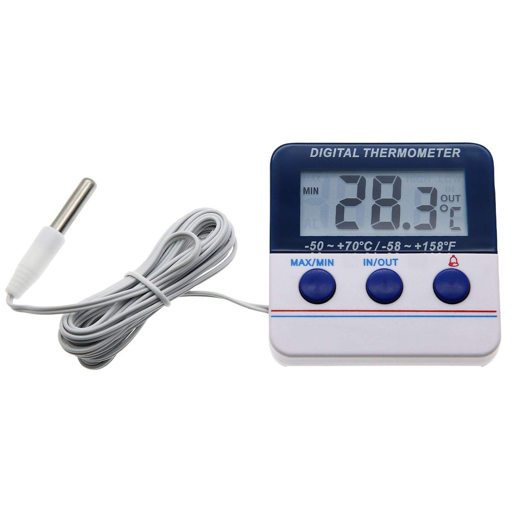 Digital Refrigerator Thermometer - Accurate Indoor/Outdoor Fridge Thermometer and Freezer Thermometer, Fast Reading, Ideal for Home and Commercial Use