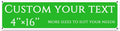 Custom Sign,street signs customized，Reflective double-sided,Aluminum Weatherproof Metal Sign Multiple Sizes, Customize for Shops along the street, famous brands, Business, Workplace, office, Home, Delivery Signs(4*16 Inch)