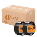 GTSE 2 inch x 108 ft Black PVC Vinyl Floor Tape, 48 Rolls, Safety Marking Tape, 6 mil Thick, Suitable for Dance Floors, Gyms, Warehouses, Sports Facilities